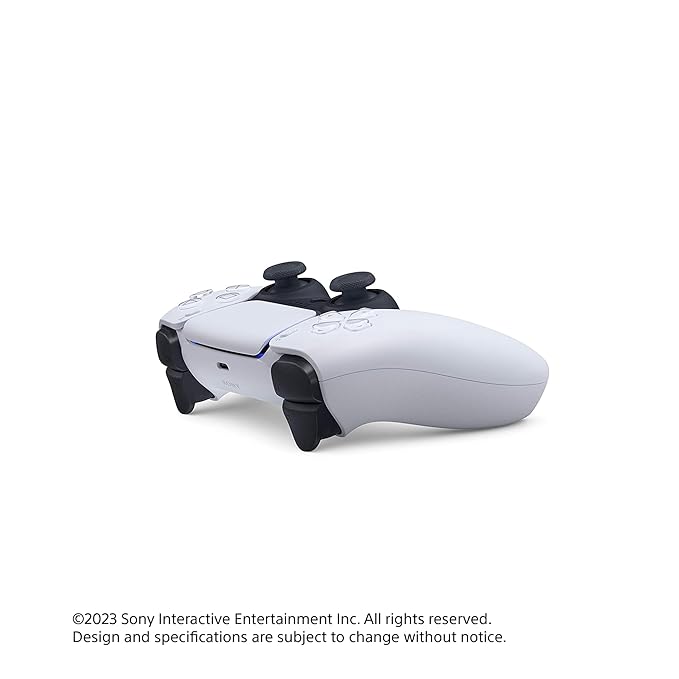 Buy Sony PS5 DualSense Wireless Controller (White) Side View on a table