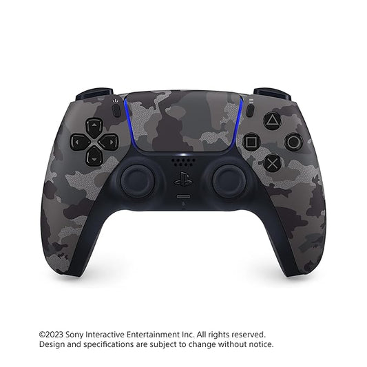 Sony PS5 DualSense Wireless Controller Grey Camo front view